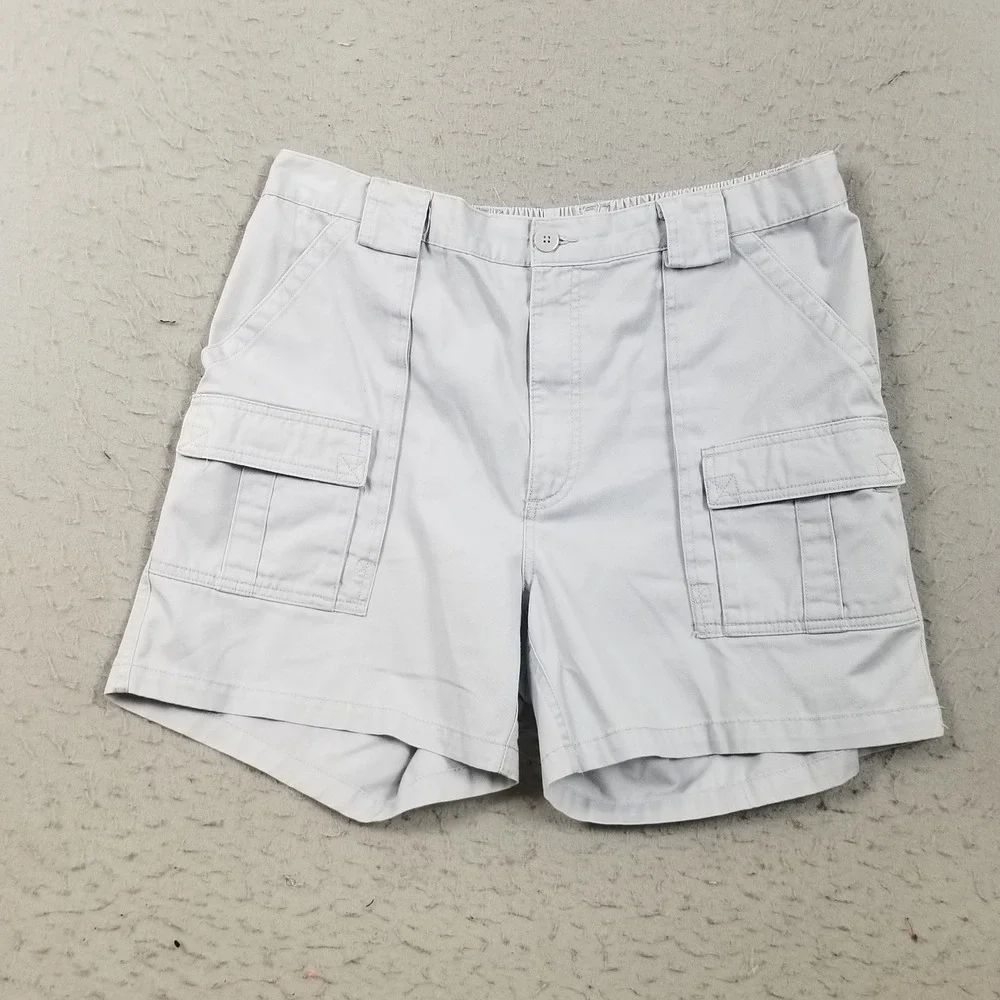 Weekender Cargo Shorts Mens 40 Gray Brand Sportswear Elastic Waist Cotton Blend